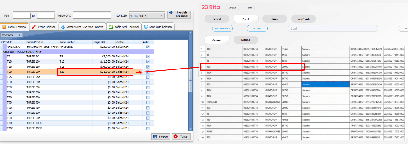 Menambahkan Produk Pulsa di IRS