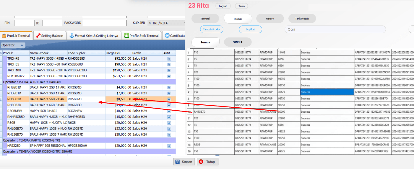 Menambahkan Produk Data di IRS