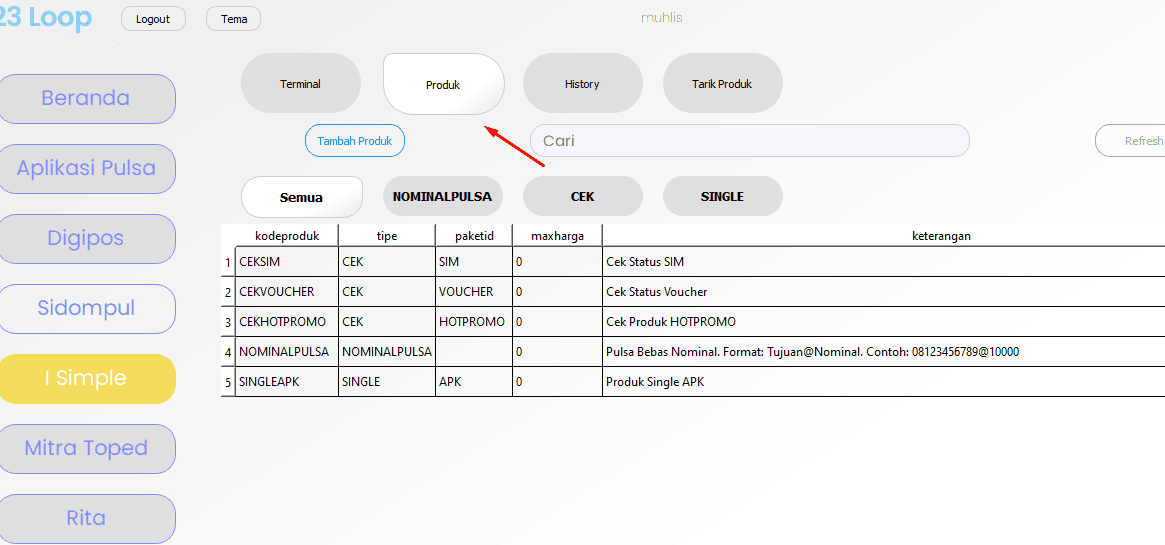 Memeriksa Produk di Addon