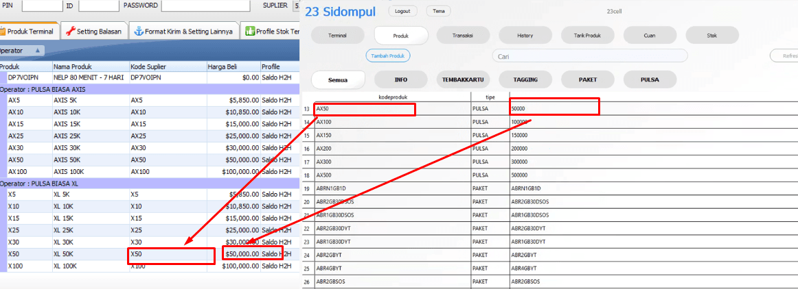 Menambahkan Produk Pulsa di IRS
