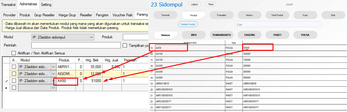 Menambahkan Produk Pulsa di Otomax
