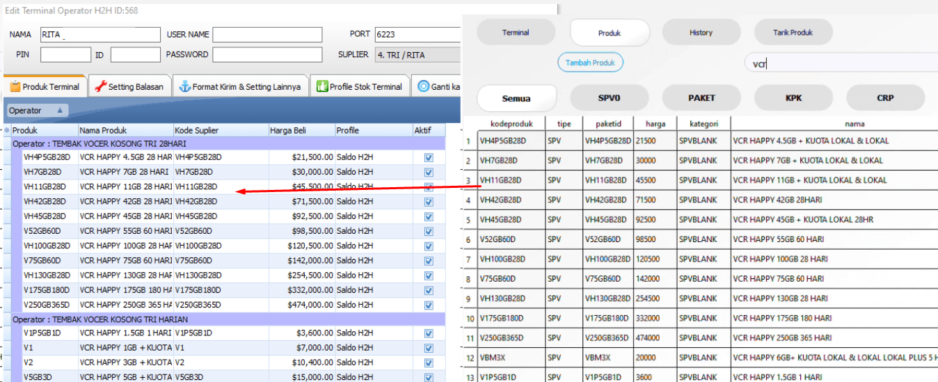 Menambahkan Produk di IRS