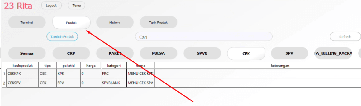 Produk PPOB di Addon