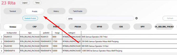 Produk Voice/SMS di Addon