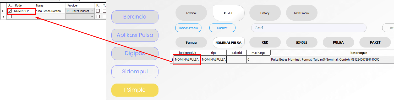 Menambahkan Produk di IRS