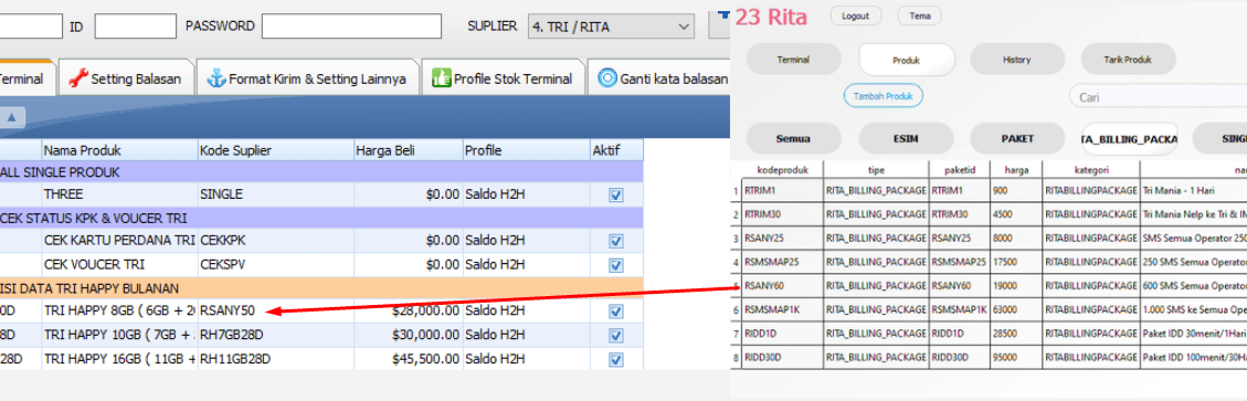 Menambahkan Produk Rita Billing Package di IRS