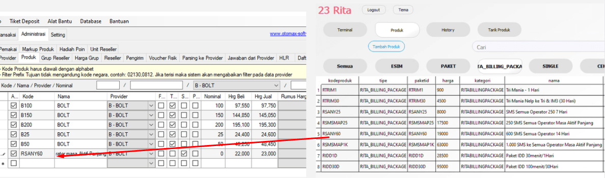 Menambahkan Produk Rita Billing Package di Otomax