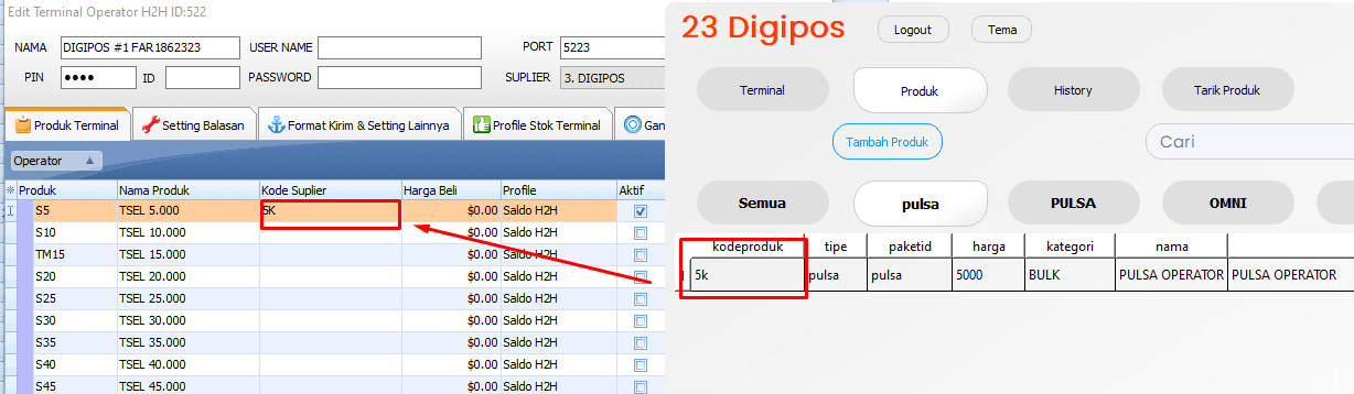 Menambahkan Produk Pulsa di IRS