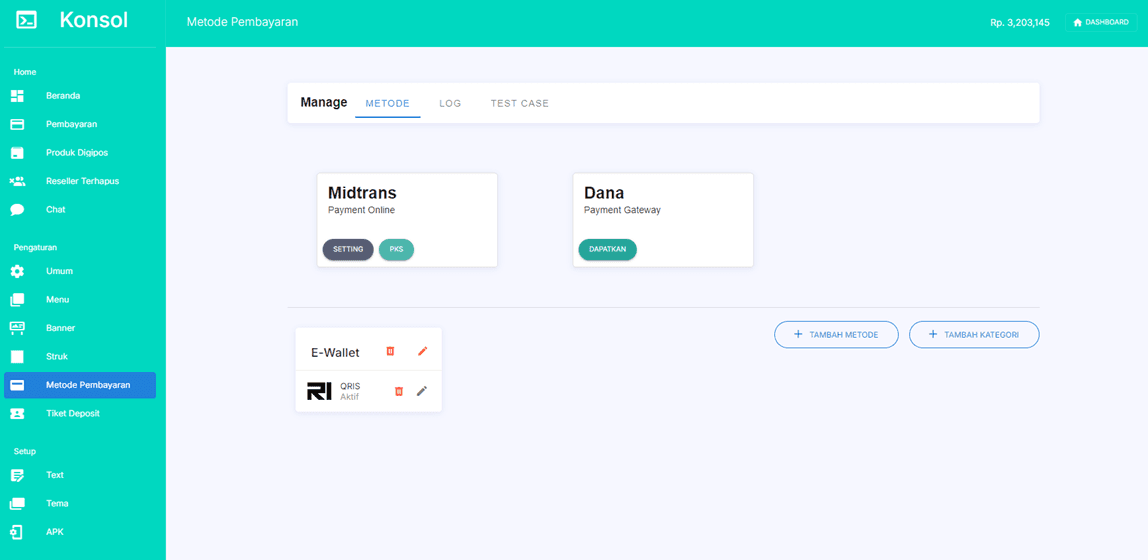Daftar Metode Pembayaran