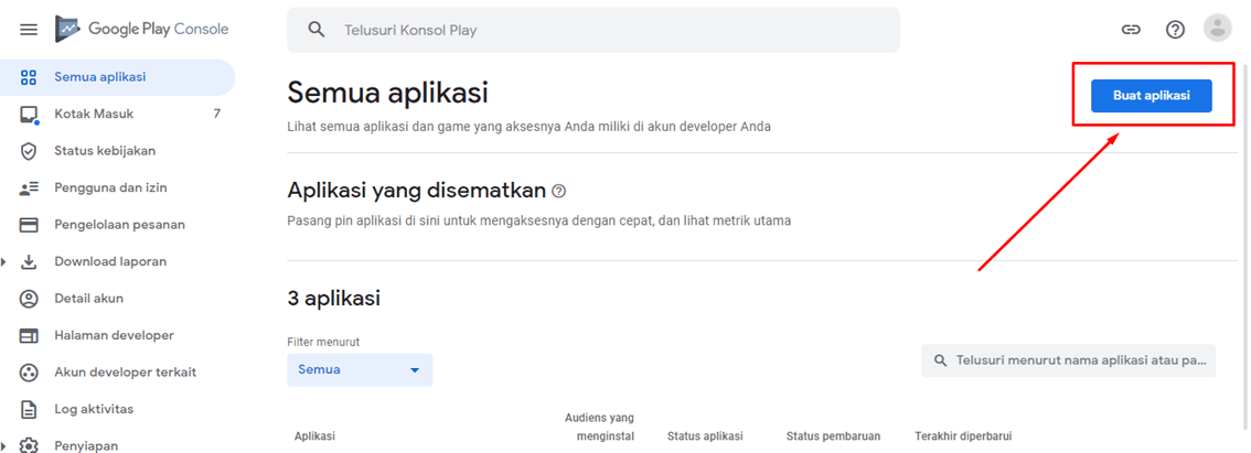 Tombol Buat Aplikasi