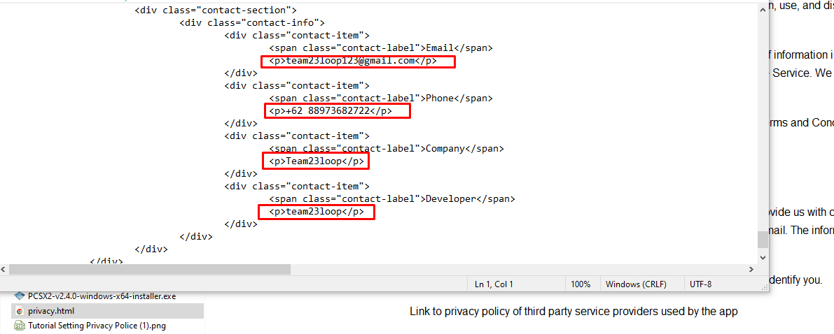 Contoh Bagian yang Perlu Diubah