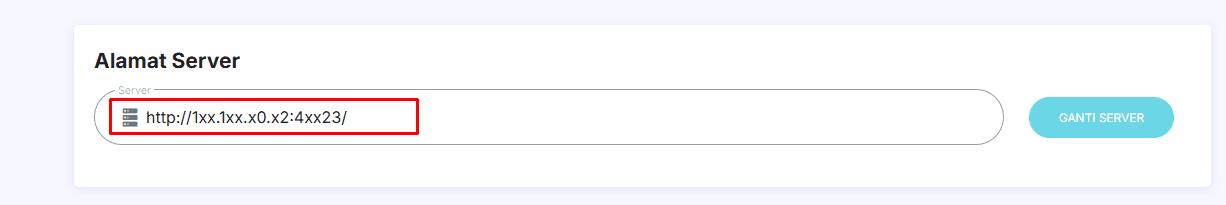 Alamat Server di Konsol