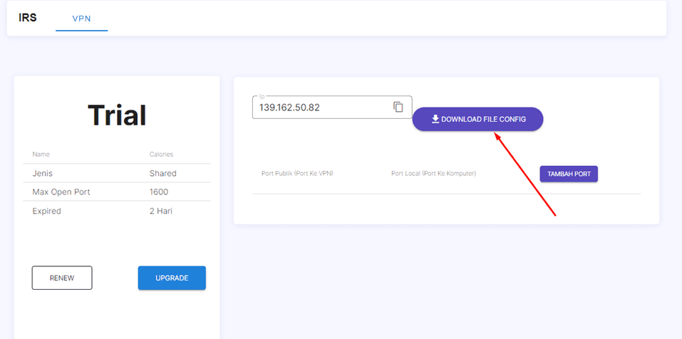 Unduh file konfigurasi dari 23loop