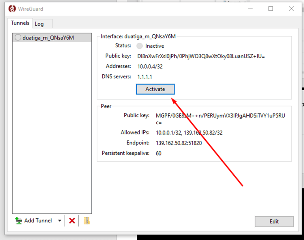 Aktifkan koneksi VPN