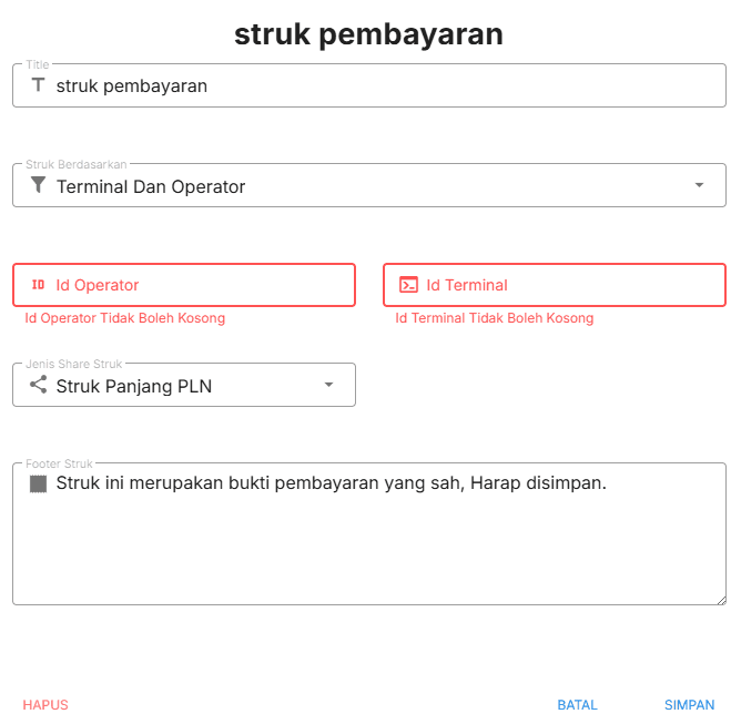 Settingan Struk Apk