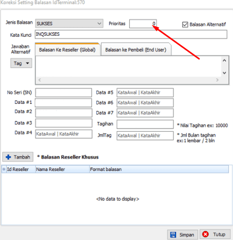 Prioritas Balasan Tagihan
