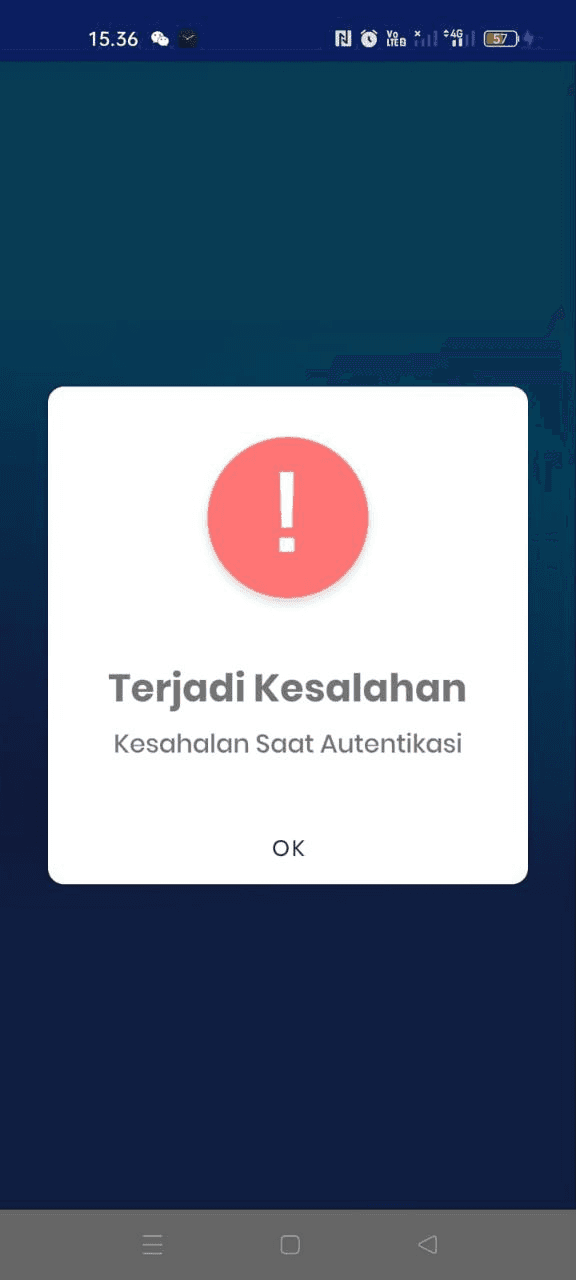 Error Kesalahan Autentikasi